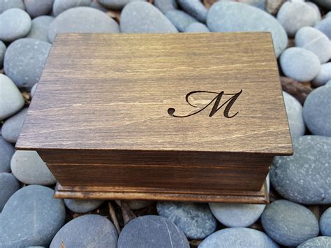 metal box with a s engraved on it|Charming Personalized Jewelry Box .